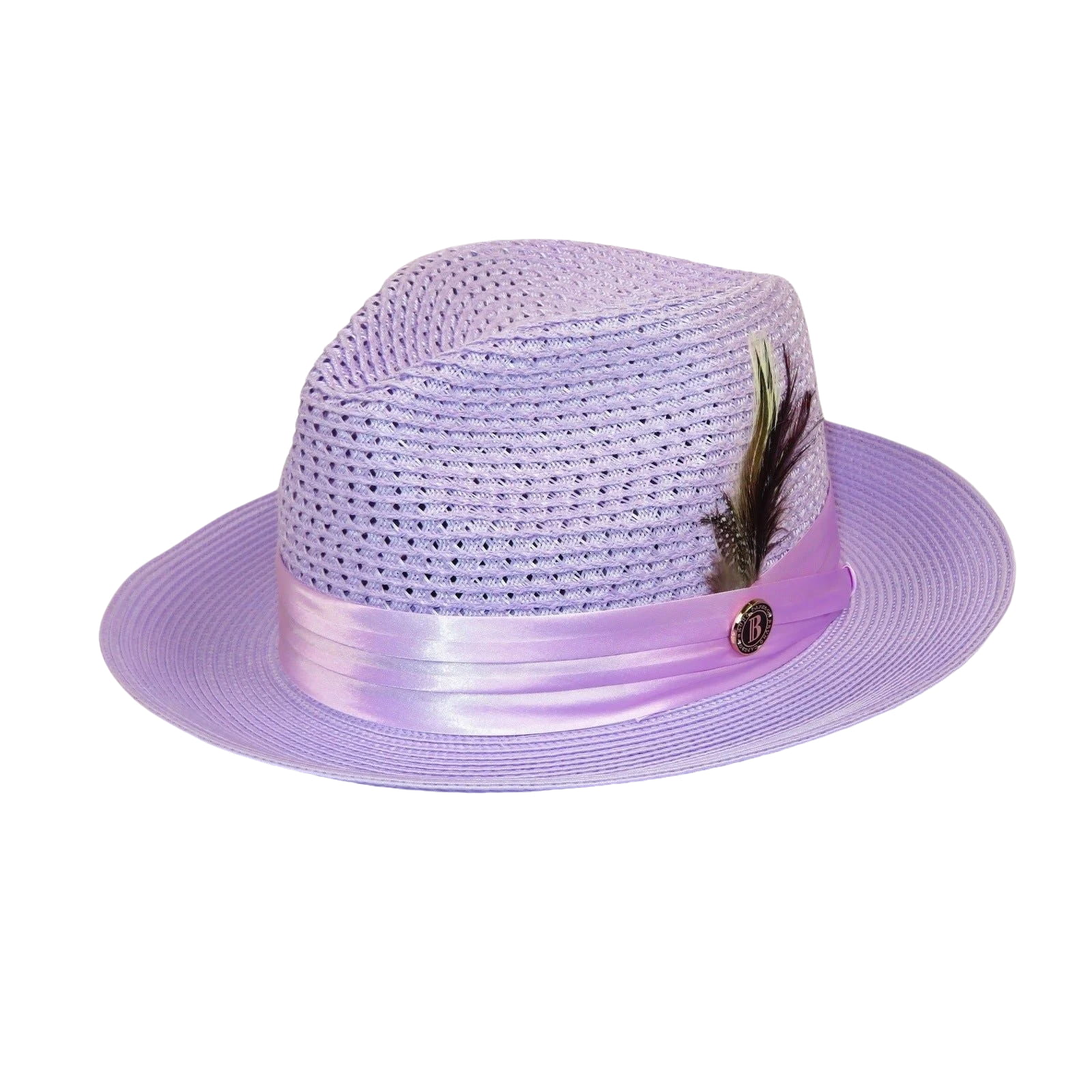 Men's Summer Spring Braid Straw style Hat by BRUNO CAPELO JULIAN JU906 Lavender - J.Valintin Men's Wear Legend - Ju906 - Lavender - S