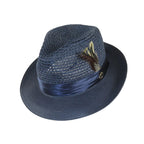 Men's Summer Spring Braid Straw style Hat by BRUNO CAPELO JULIAN JU907 Navy - J.Valintin Men's Wear Legend - Ju907 - Navy - S