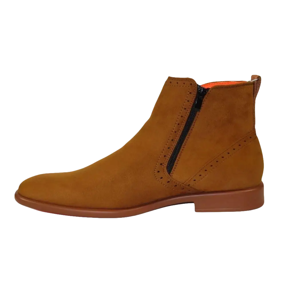 Men's TAYNO Chelsea Chukka Soft Micro Suede Zip up Boot Coupe S Camel - J.Valintin Men's Wear Legend - Coupe S - Camel - 9