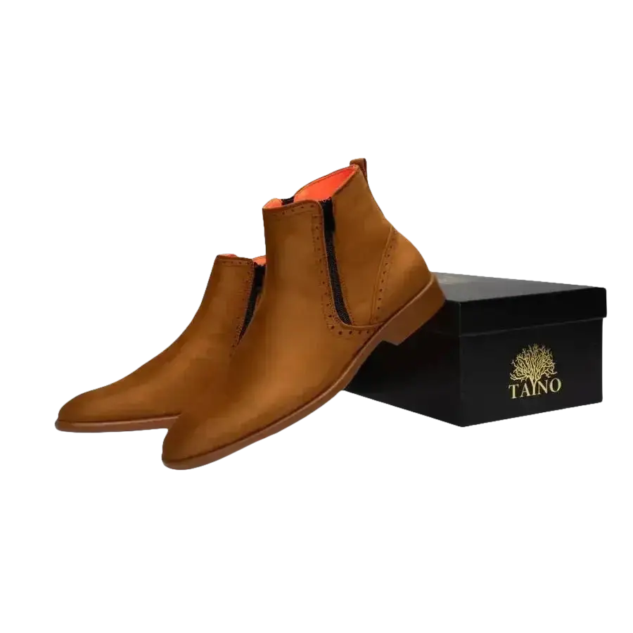 Men's TAYNO Chelsea Chukka Soft Micro Suede Zip up Boot Coupe S Camel - J.Valintin Men's Wear Legend - Coupe S - Camel - 9