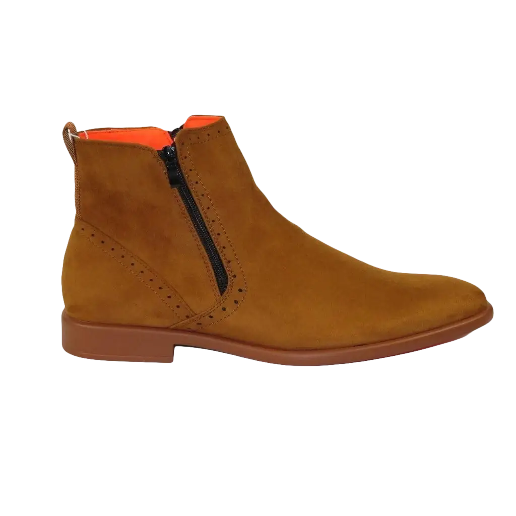 Men's TAYNO Chelsea Chukka Soft Micro Suede Zip up Boot Coupe S Camel - J.Valintin Men's Wear Legend - Coupe S - Camel - 9