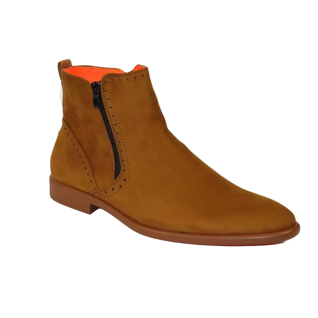 Men's TAYNO Chelsea Chukka Soft Micro Suede Zip up Boot Coupe S Camel - J.Valintin Men's Wear Legend - Coupe S - Camel - 9