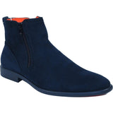 Men's TAYNO Chelsea Chukka Soft Micro Suede Zip up Boot Coupe S Navy - J.Valintin Men's Wear Legend - Coupe S - Navy - 9