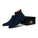 Men's TAYNO Chelsea Chukka Soft Micro Suede Zip up Boot Coupe S Navy - J.Valintin Men's Wear Legend - Coupe S - Navy - 9