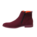 Men's TAYNO Chelsea Chukka Soft Micro Suede Zip up Boot Coupe S Wine - J.Valintin Men's Wear Legend - Coupe S - Wine - 9