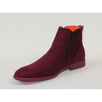 Men's TAYNO Chelsea Chukka Soft Micro Suede Zip up Boot Coupe S Wine - J.Valintin Men's Wear Legend - Coupe S - Wine - 9