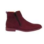 Men's TAYNO Chelsea Chukka Soft Micro Suede Zip up Boot Coupe S Wine - J.Valintin Men's Wear Legend - Coupe S - Wine - 9