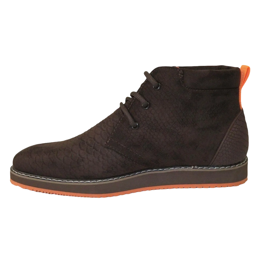 Mens Tayno Modern Chukka Boot Micro Suede Soft Comfortable Cushion Troupe Brown - J.Valintin Men's Wear Legend - 99513