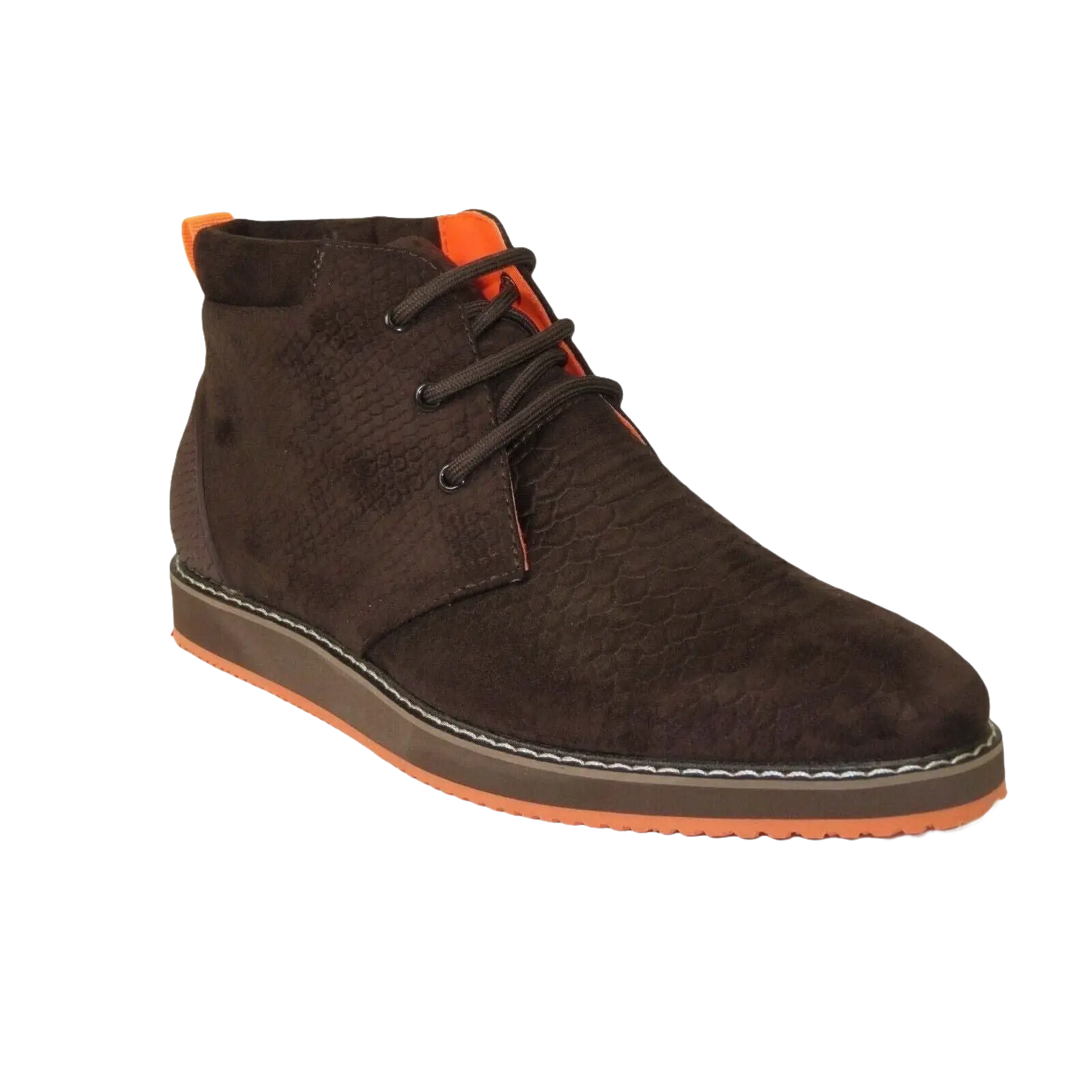 Mens Tayno Modern Chukka Boot Micro Suede Soft Comfortable Cushion Troupe Brown - J.Valintin Men's Wear Legend - 99513