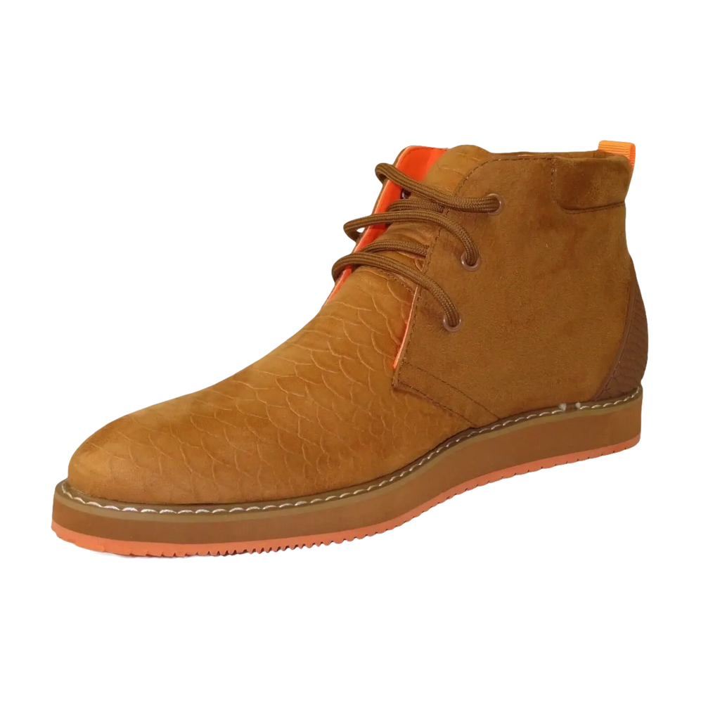 Mens Tayno Modern Chukka Boot Micro Suede Soft Comfortable Cushion Troupe Camel - J.Valintin Men's Wear Legend - 99525