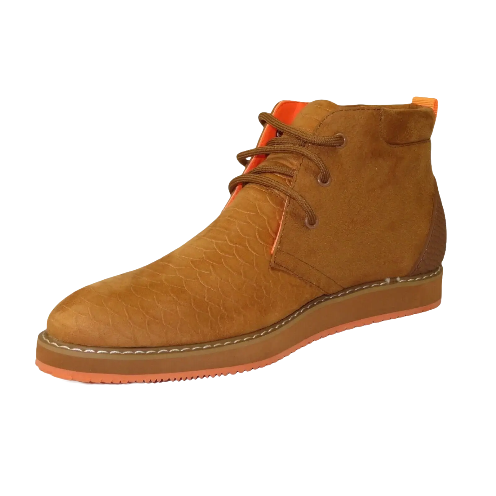 Mens Tayno Modern Chukka Boot Micro Suede Soft Comfortable Cushion Troupe Camel - J.Valintin Men's Wear Legend - 99525