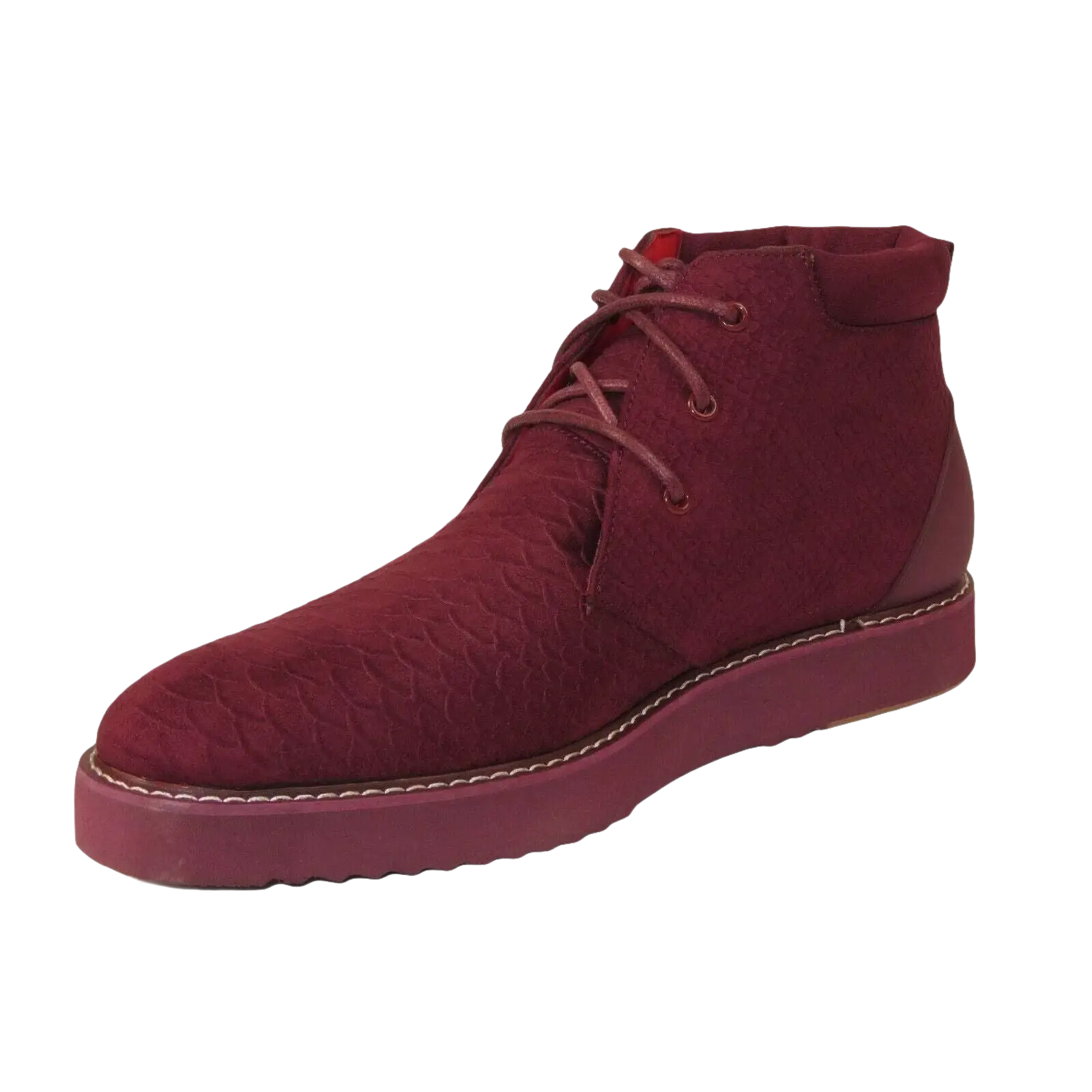 Mens Tayno Modern Chukka Boot Micro Suede Soft Comfortable Cushion Troupe Wine - J.Valintin Men's Wear Legend - 99532