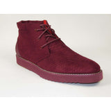 Mens Tayno Modern Chukka Boot Micro Suede Soft Comfortable Cushion Troupe Wine - J.Valintin Men's Wear Legend - 99532