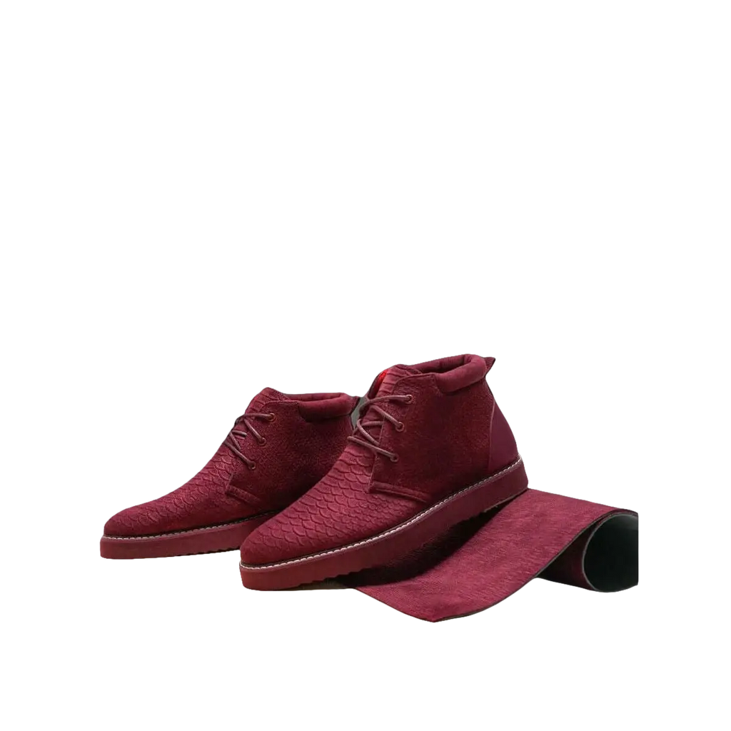 Mens Tayno Modern Chukka Boot Micro Suede Soft Comfortable Cushion Troupe Wine - J.Valintin Men's Wear Legend - 99532