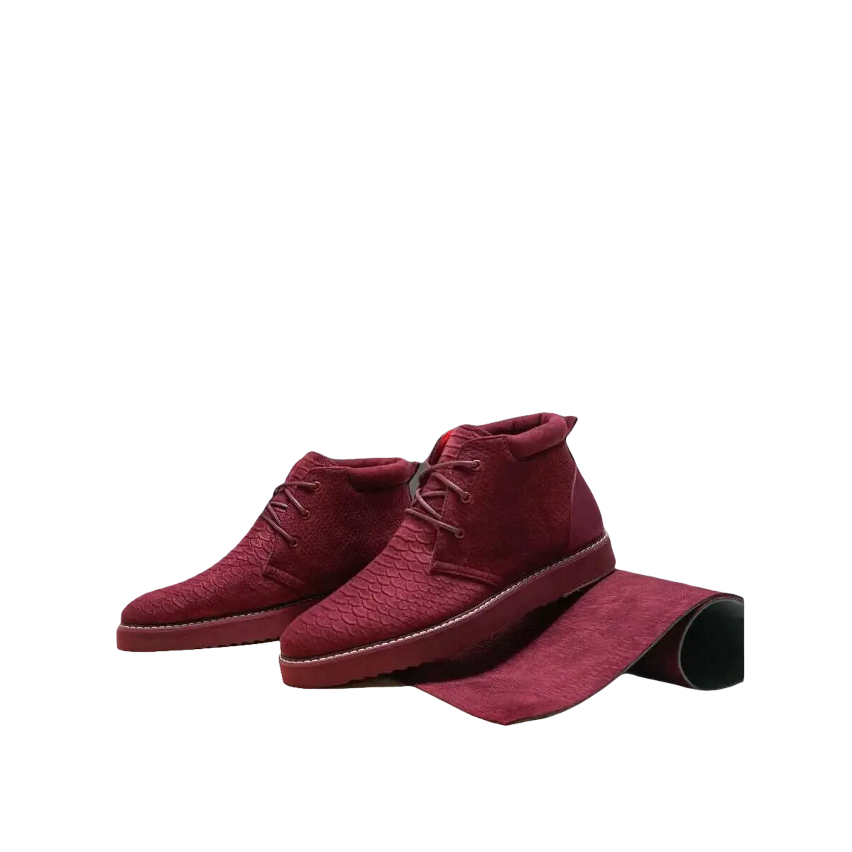 Mens Tayno Modern Chukka Boot Micro Suede Soft Comfortable Cushion Troupe Wine - J.Valintin Men's Wear Legend - 99532
