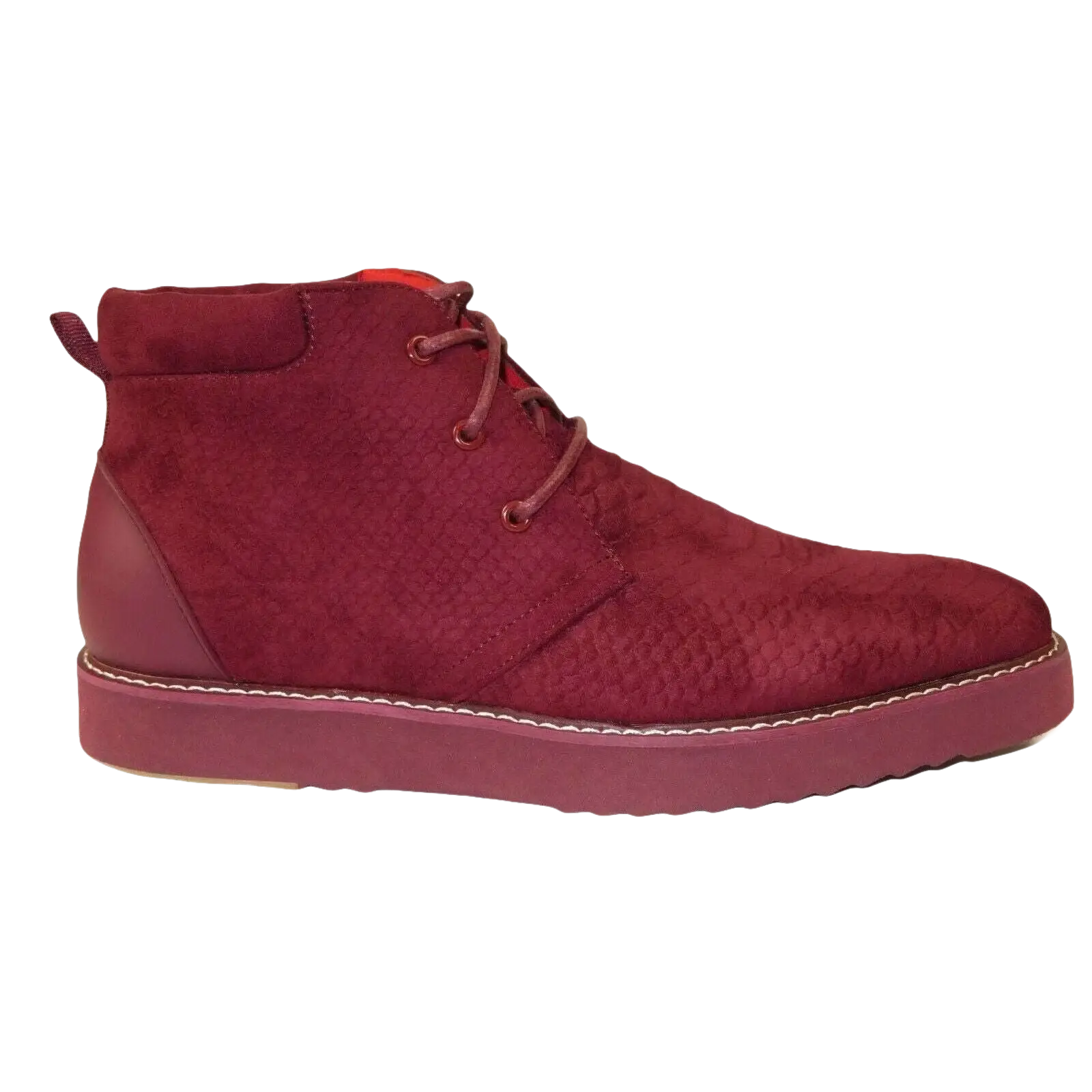 Mens Tayno Modern Chukka Boot Micro Suede Soft Comfortable Cushion Troupe Wine - J.Valintin Men's Wear Legend - 99532