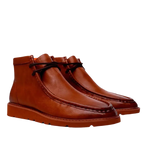 Men's TAYNO Wallabee Chukka Boots Mojave Smooth Leather Light Weight Cognac - J.Valintin Men's Wear Legend - 99512