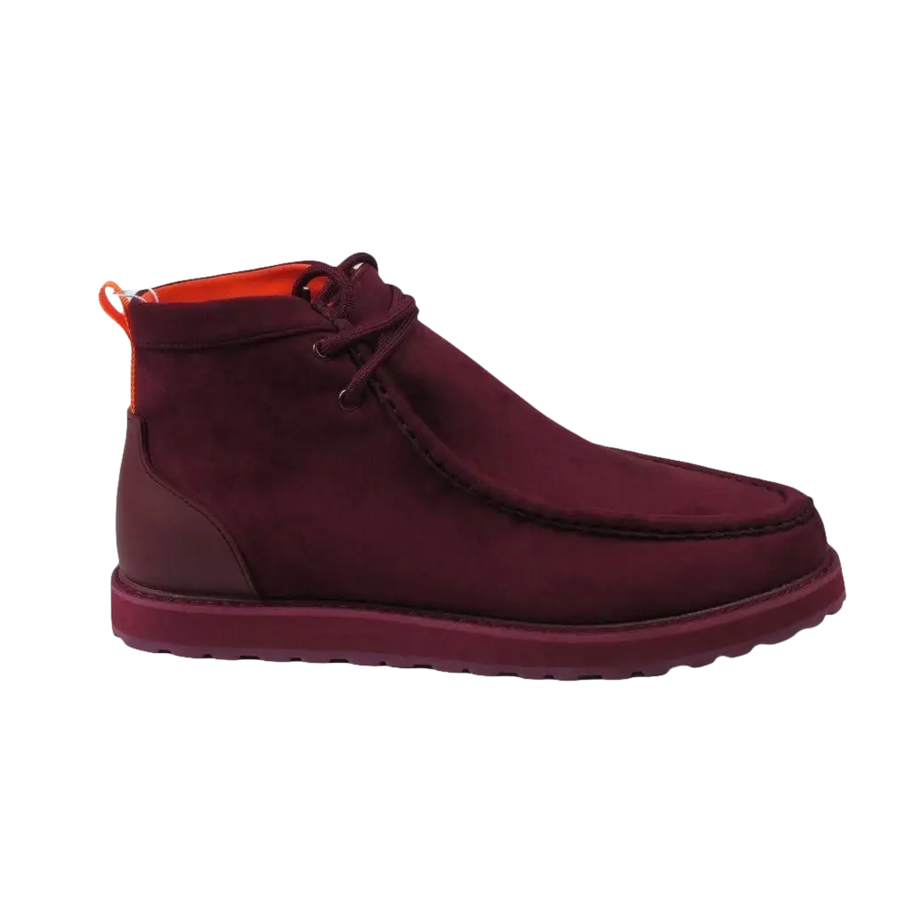 Men's TAYNO Wallabee Style Chukka Boots Soft Micro Suede MOJAVE S Wine - J.Valintin Men's Wear Legend - Majove S - Wine - 9