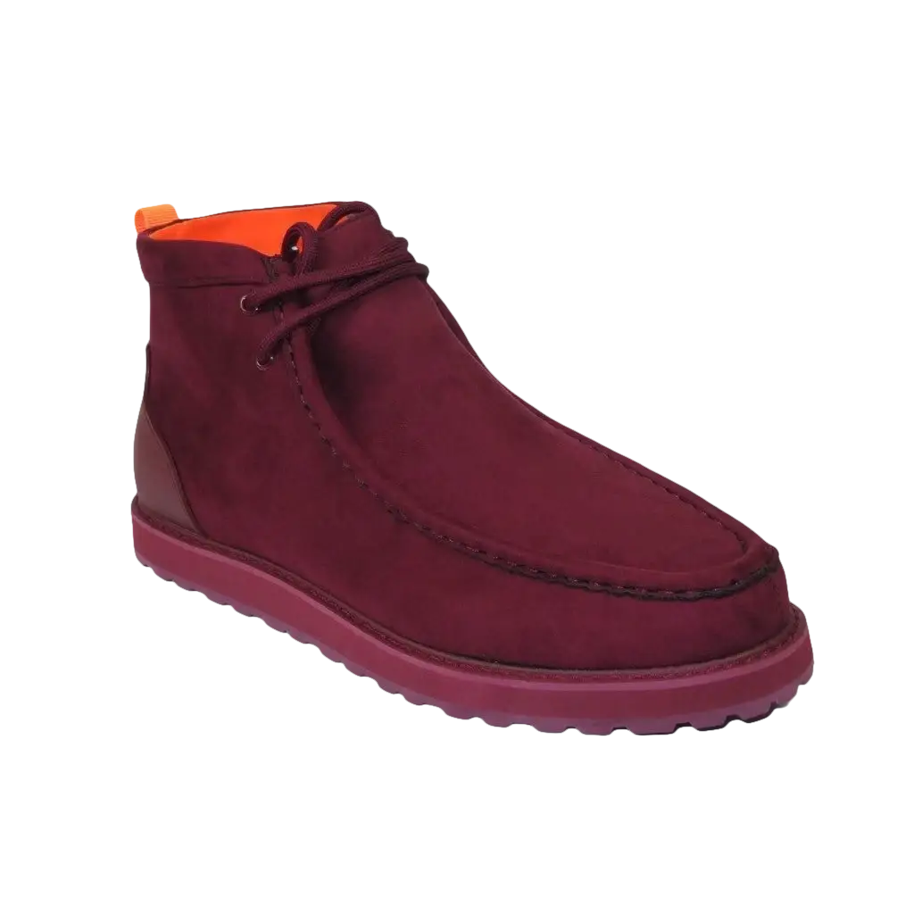 Men's TAYNO Wallabee Style Chukka Boots Soft Micro Suede MOJAVE S Wine - J.Valintin Men's Wear Legend - Majove S - Wine - 9