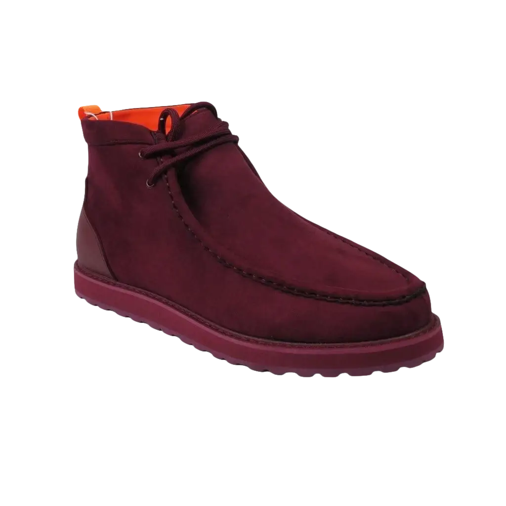 Men's TAYNO Wallabee Style Chukka Boots Soft Micro Suede MOJAVE S Wine - J.Valintin Men's Wear Legend - Majove S - Wine - 9