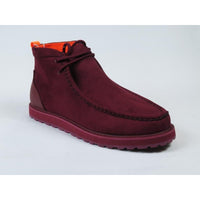 Men's TAYNO Wallabee Style Chukka Boots Soft Micro Suede MOJAVE S Wine - J.Valintin Men's Wear Legend - Majove S - Wine - 9