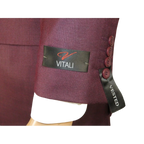 Mens Three Piece Suit Vested VITALI Soft Fabric With Sheen M3090 Burgundy 3Piece - J.Valintin Men's Wear Legend - 93633