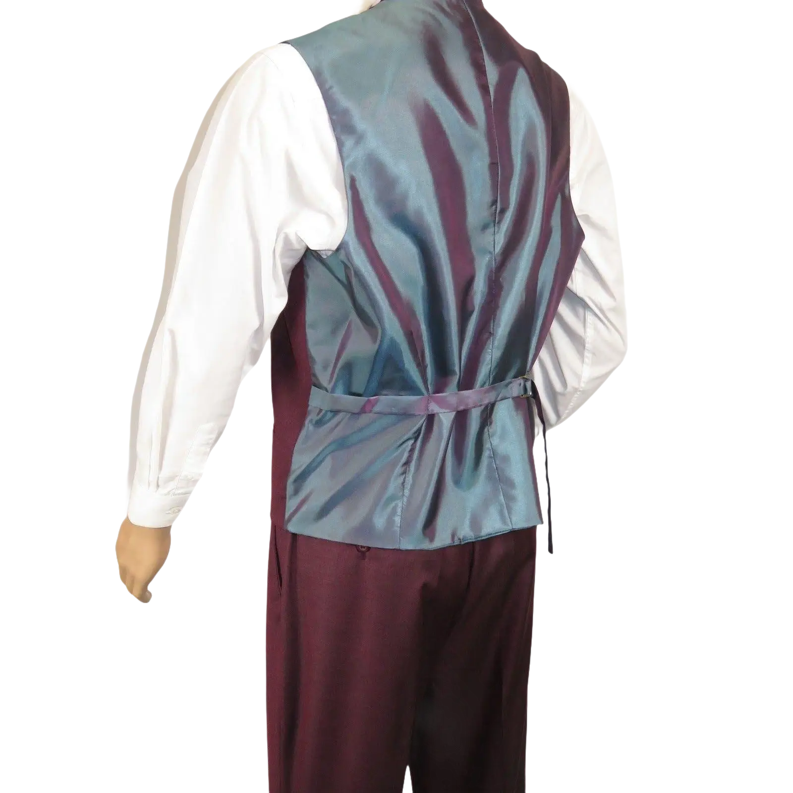 Mens Three Piece Suit Vested VITALI Soft Fabric With Sheen M3090 Burgundy 3Piece - J.Valintin Men's Wear Legend - 93633