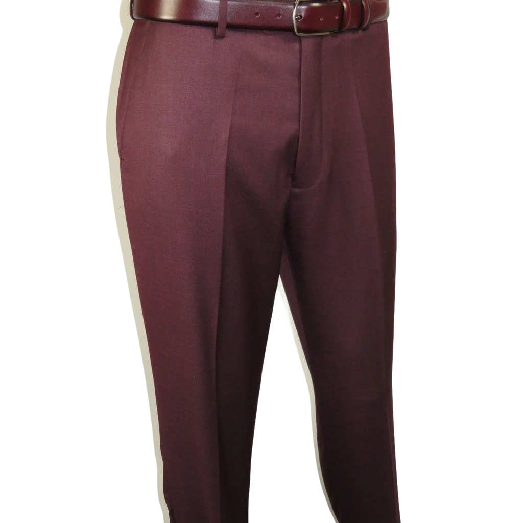 Mens Three Piece Suit Vested VITALI Soft Fabric With Sheen M3090 Burgundy 3Piece - J.Valintin Men's Wear Legend - 93633