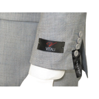 Mens Three Piece Suit Vested VITALI Soft Fabric With Sheen M3090 Stone Gray 3pc - J.Valintin Men's Wear Legend - 93610