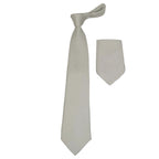 Men's Tie and Hankie Set by J.Valintin Collection #Pro3 Solid White - J.Valintin Men's Wear Legend - pro3 - white