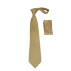 Men's Tie and Hankie Set by J.Valintin Collection #Pro4 Solid Beige - J.Valintin Men's Wear Legend - pro4 - beige