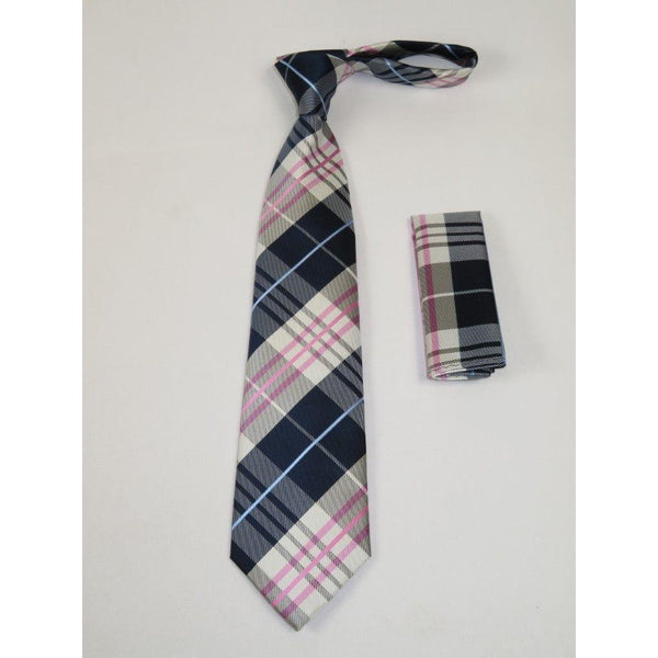 Men's Tie and Hankie Set Soft Microfiber Silky Vito Rofolo by J.Valintin VTR - 22 - J.Valintin Men's Wear Legend - VTR - 22