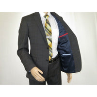 Mens TOMMY HILFIGER Suit Wool Blend 2 Button Side Vent Glen Plaid 0121 Gray - J.Valintin Men's Wear Legend - 18271