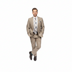 Mens TOMMY HILFIGER Suit Wool Blend 2 Button Side Vent Shark Texture 0106 Tan