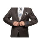 Mens TOMMY HILFIGER Suit Wool Blend 2 Button Side Vent Shark Texture 0132 Brown - J.Valintin Men's Wear Legend - 18266