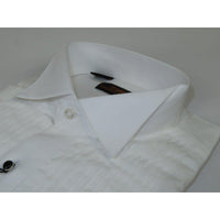 Men's Tuxedo Formal Cotton Shirt Wingtip Steven Land TX702 White French Cuffs - J.Valintin Men's Wear Legend - 26904