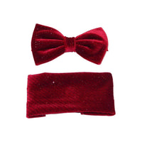 Men's Tuxedo Formal Velvet Bow Tie/Hankie By J.Valintin Fancy JVBT - 7 - J.Valintin Men's Wear Legend - JVBT - 7