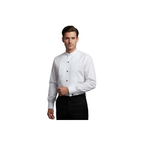Men's Tuxedo Pastor shirt Classix  Banded Collarless Formal Pleated M06 White
