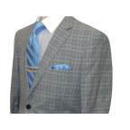 Men's US Polo Sport coat 8911j Black white Hounds - tooth with blue Plaid 42 Long - J.Valintin Men's Wear Legend - 20478