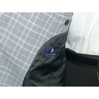 Men's US Polo Sport coat 8911j Black white Hounds - tooth with blue Plaid 42 Long - J.Valintin Men's Wear Legend - 20478