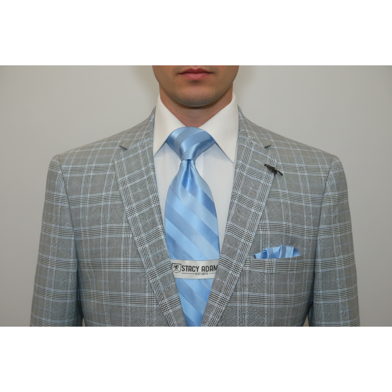 Men's US Polo Sport coat 8911j Black white Hounds-tooth with blue Plaid 42 Long