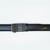 Mens VALENTINI Leather Belt Automatic Adjustable Removable Buckle RT022 Black - J.Valintin Men's Wear Legend - 92676