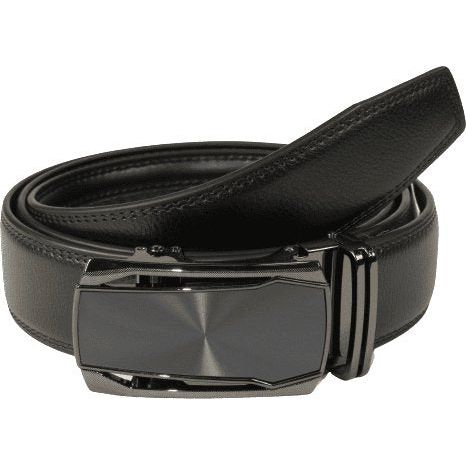 Mens VALENTINI Leather Belt Automatic Adjustable Removable Buckle RT030 Black - J.Valintin Men's Wear Legend - 92677