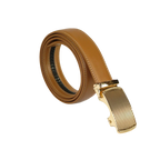 Mens VALENTINI Leather Belt Automatic Adjustable Removable Buckle RT035 Tan - J.Valintin Men's Wear Legend - 92195