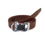 Mens VALENTINI Leather Belt Automatic Adjustable Removable Buckle V506S Cognac - J.Valintin Men's Wear Legend - 18896