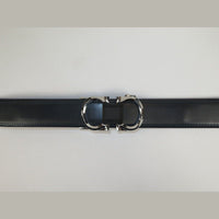 Mens VALENTINI Leather Belt Automatic Adjustable Removable Buckle V506S Navy - J.Valintin Men's Wear Legend - 100935