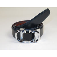 Mens VALENTINI Leather Belt Automatic Adjustable Removable Buckle V506S Navy - J.Valintin Men's Wear Legend - 100935