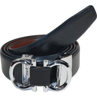 Mens VALENTINI Leather Belt Automatic Adjustable Removable Buckle V506S Navy - J.Valintin Men's Wear Legend - 100935