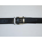Mens VALENTINI Textured Leather Belt Classic Pin Buckle Reversible sw68 Black - J.Valintin Men's Wear Legend - sw68 - black - 34