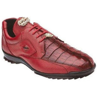 Men's Vasco Belvedere Hornback Crocodile Soft Calf Sneaker Shoes Red 336122 - J.Valintin Men's Wear Legend - 336122 Red_8